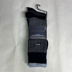 New Michael Kors Socks Men’s 3 Pair Black & Blue Dress Crew Sock Business Casual